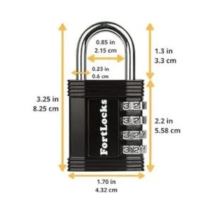 FortLocks Candado con combinación candado de 4 dígitos_2