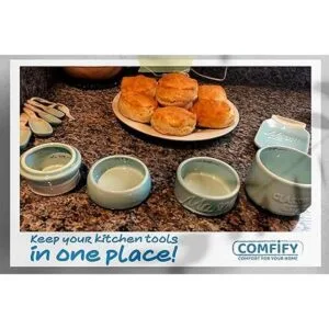 Comfify Juego de utensilios de cocina vintage en tarro_3