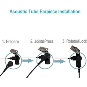 Auricular de cable único con cable reforzado para radios_4