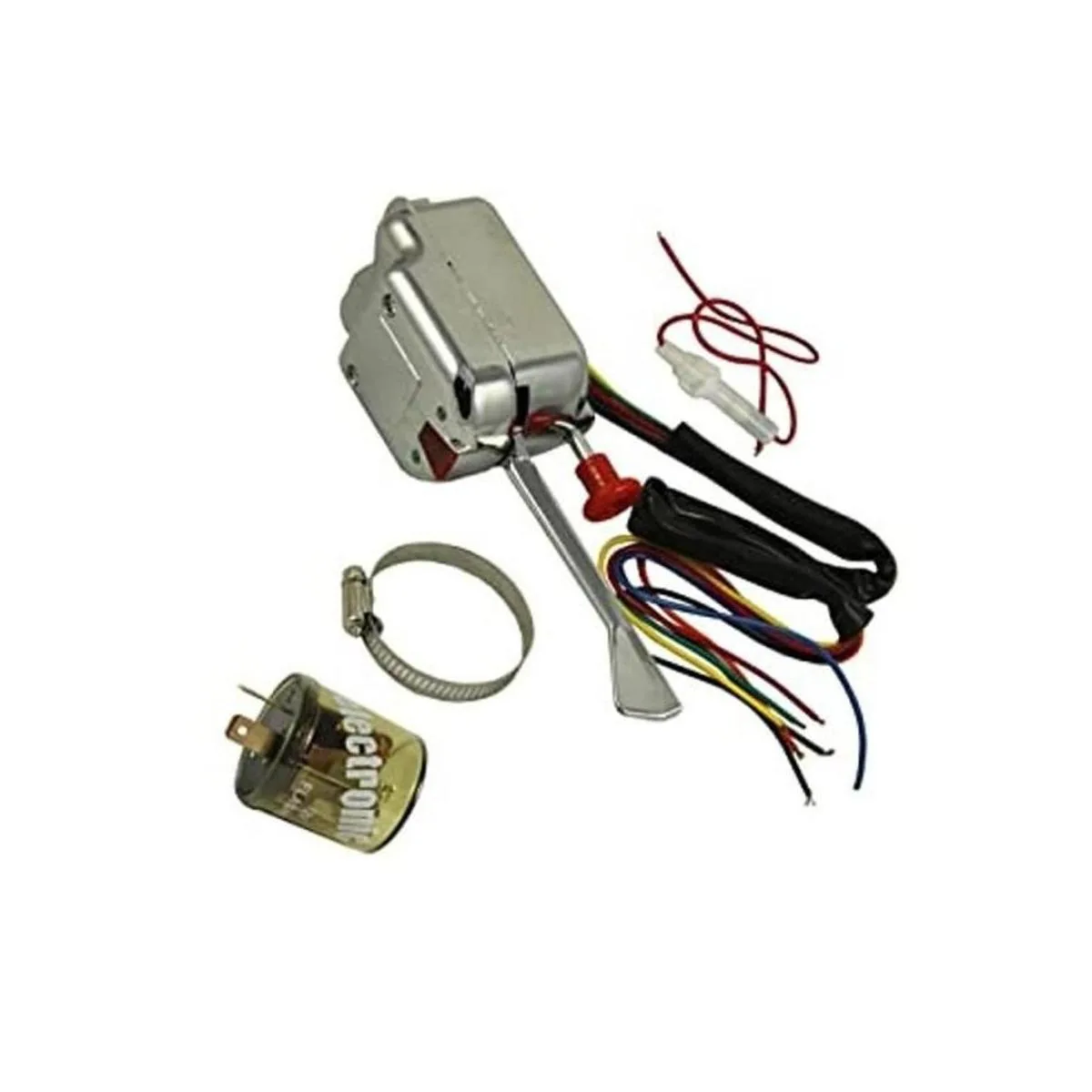 JDMSPEED Interruptor de señal de giro universal cromado de_1