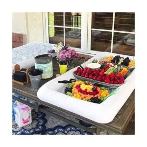 Bandeja inflable para servir ensalada hielo para_6