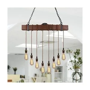 Lámpara de cocina rústica para comedor iluminación_1