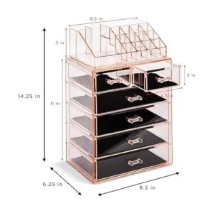 Sorbus Contenedor y exhibidor de acrílico para guardar_4