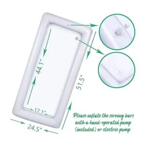 Bandeja inflable para servir ensalada hielo para_5