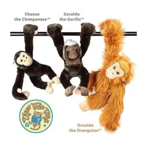 Geraldo The Gorilla Mono de peluche de 14 pulgadas con_7