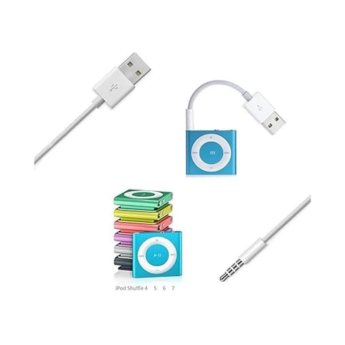 Amicable Cable de fecha USB de repuesto para iPod Shuffle_3