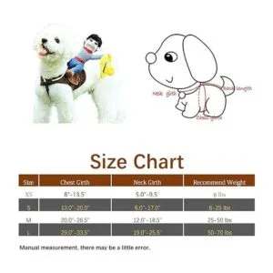 NACOCO Disfraz con vaquero para perros con muñeco de_6