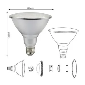 RAYWAY Par38 Bombilla LED RGB luz blanca cálida para_4