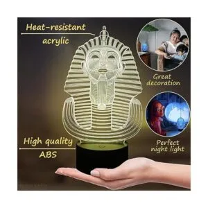 Faraoh Lámpara de luz nocturna 3D Lámpara de ilusión_3