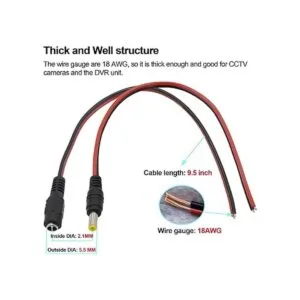 MILAPEAK 10 pares de cables de enchufe de barril de_5