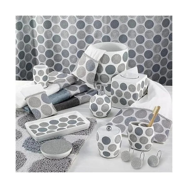 Avanti Linens Vaso con diseño de círculos de puntos_4