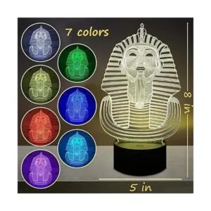 Faraoh Lámpara de luz nocturna 3D Lámpara de ilusión_2