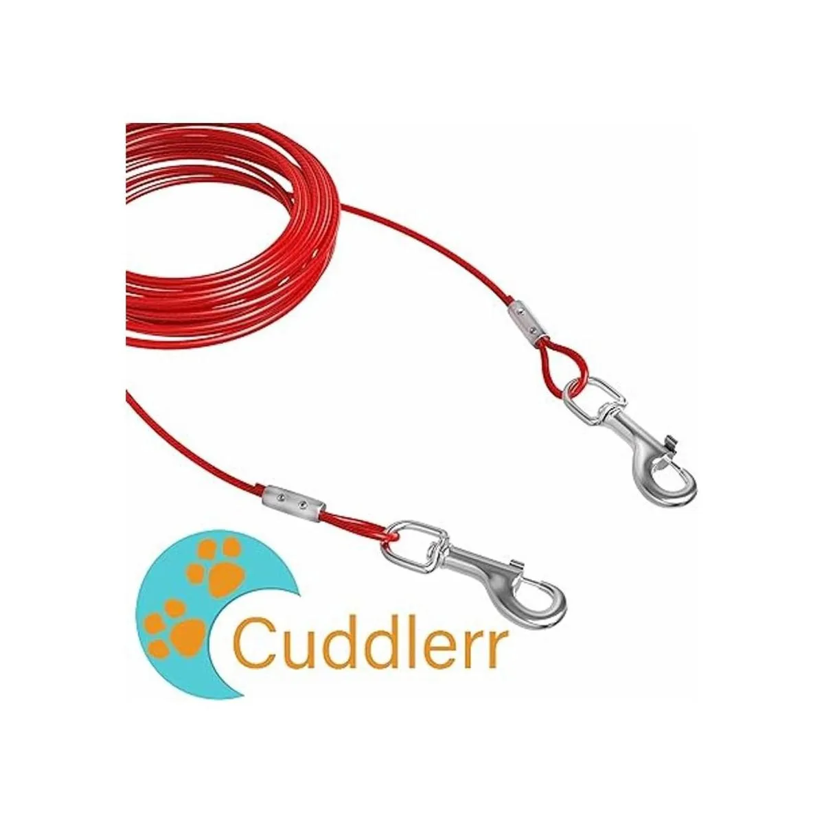 Cable de amarre para perros de 20 pies para perros chapado_5