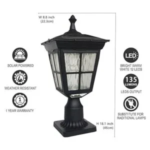 Kemeco ST4311AQ Lámpara solar LED de aluminio fundido con_2