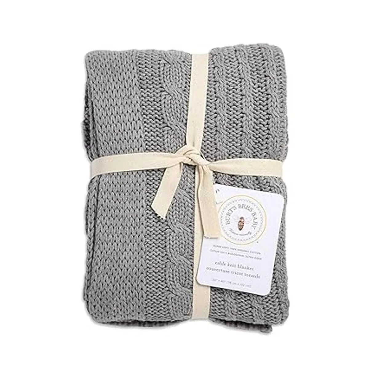 Burts Bees Baby Manta de punto trenzado manta de bebé y_2