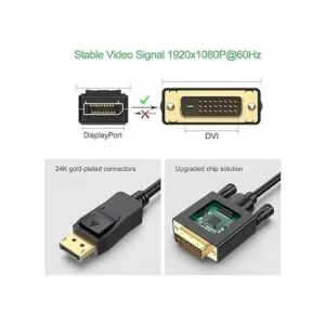 Cable DisplayPort a DVI de 6.6 pies puerto de_6