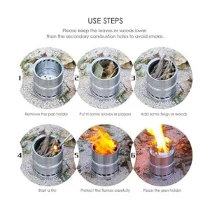 Canway estufa de leña portátil de acero inoxidable_3