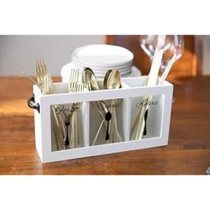 Blu Monaco Cubertería cubiertos de madera blanca_4