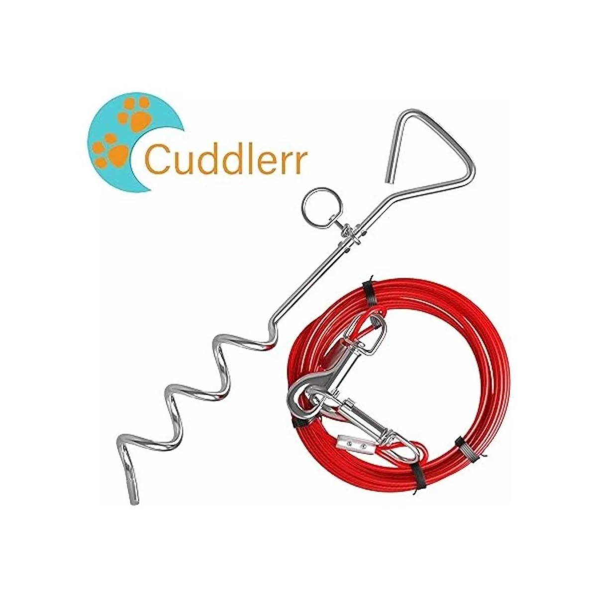 Cable de amarre para perros de 20 pies para perros chapado_6