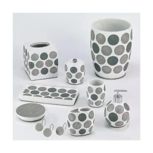 Avanti Linens Vaso con diseño de círculos de puntos_3