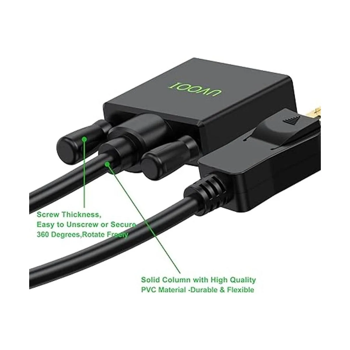 Cable DisplayPort a DVI de 6.6 pies puerto de_3