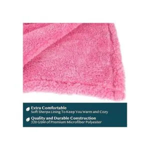 PAVILIA Cobija de felpa sherpa y microfibra muy suave y_5