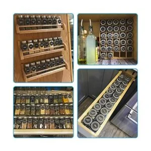 AOZITA 24 tarros de especias de vidrio con etiquetas de_5