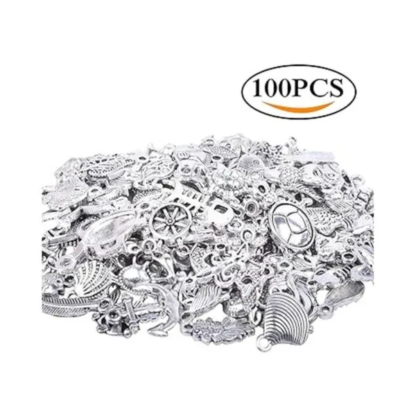 BronaGrand 100 colgantes mixtos de plata antigua para_6