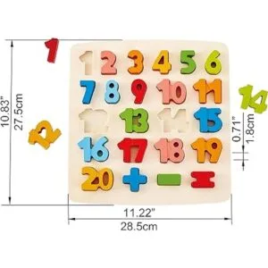 Hape Chunky Número y Contar Puzzle Juguetes preescolares_4