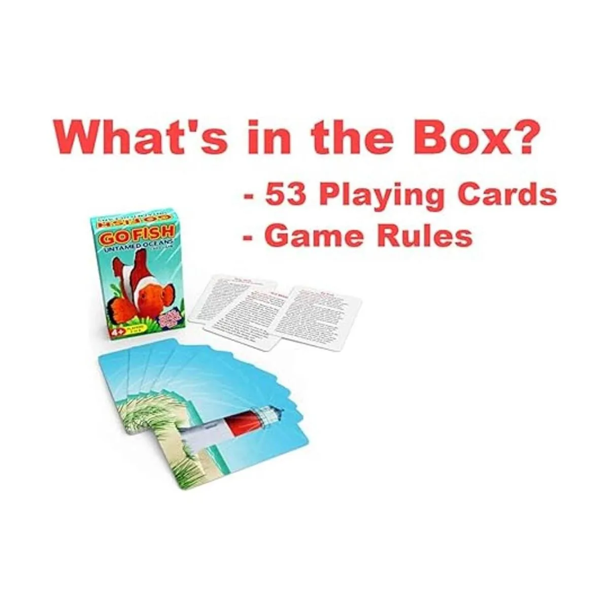 Juego de cartas Go Fish Untamed Oceans para niños de 4 a 8_3