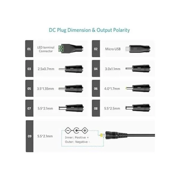 Belker Adaptador universal de 30 W 3 V 4.5 V 5 V 6 V_3