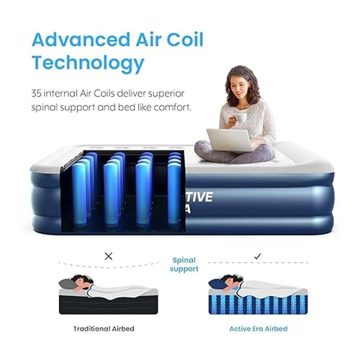 Active Era Air Mattress with Builtin Pump Elevated_3