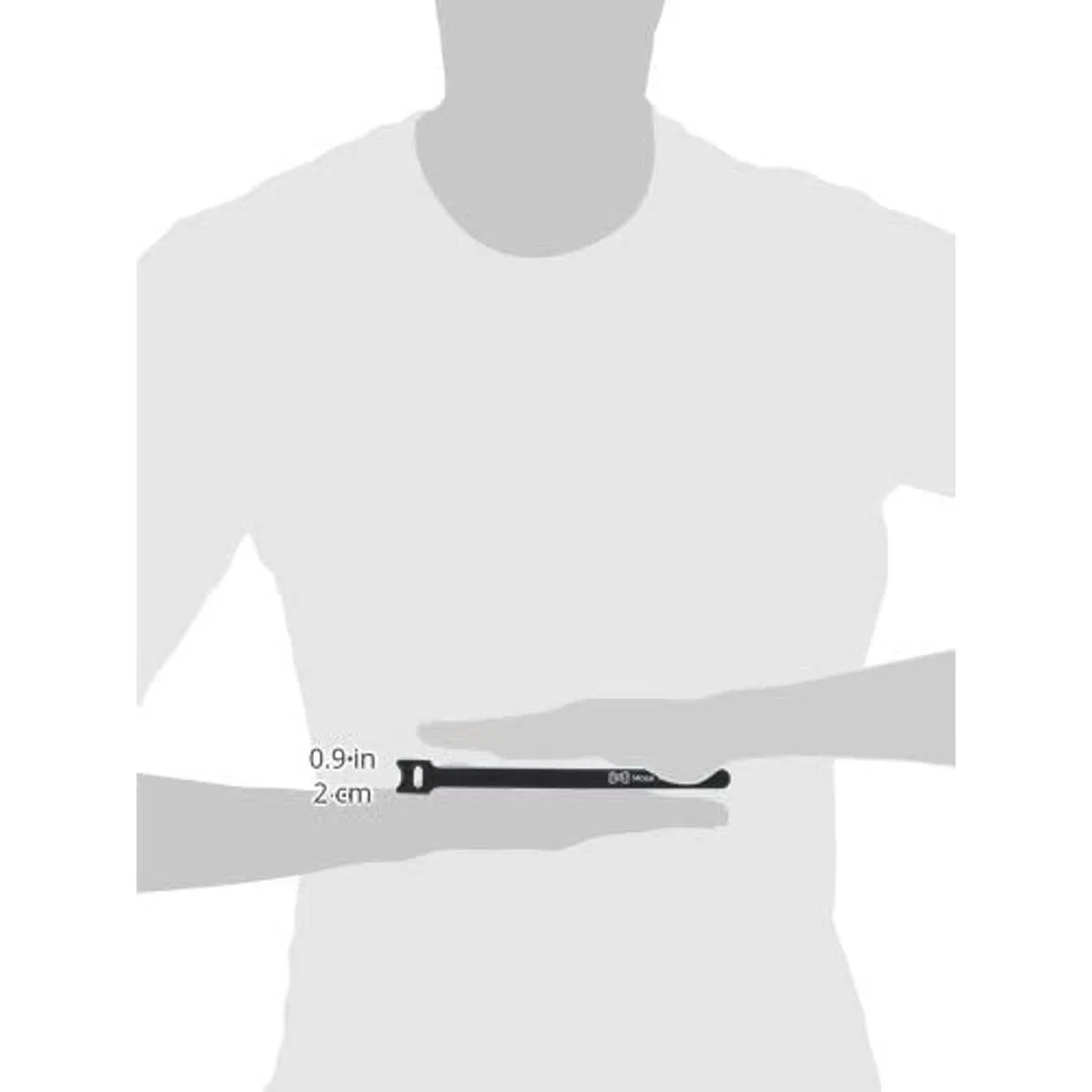 Hosa Hook and Loop Cable Tie wti508 Negro 50Pack_5