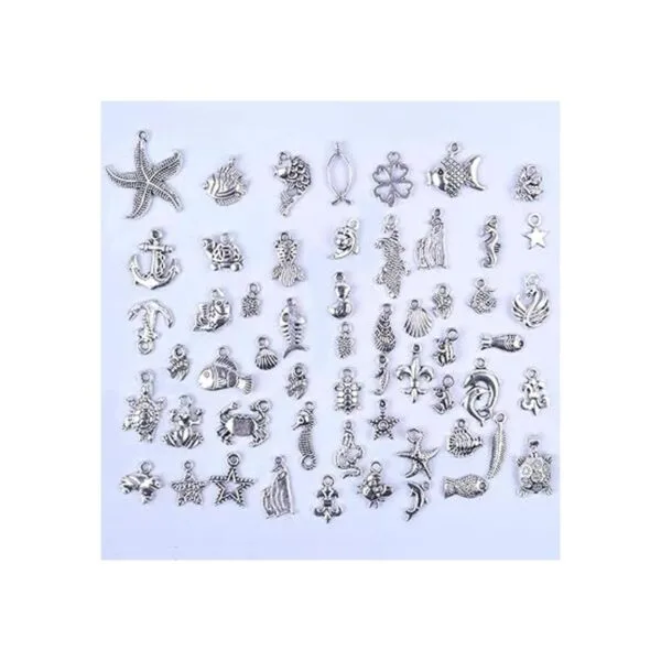 BronaGrand 100 colgantes mixtos de plata antigua para_3