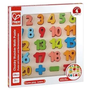 Hape Chunky Número y Contar Puzzle Juguetes preescolares_2