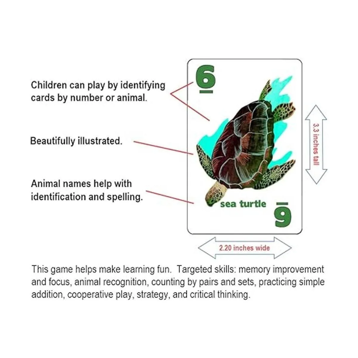 Juego de cartas Go Fish Untamed Oceans para niños de 4 a 8_5