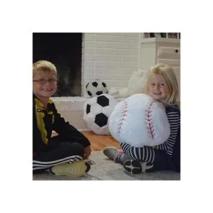 CatchStar Almohada de béisbol esponjosa de peluche con_3