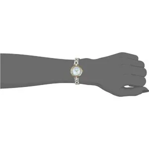 Anne Klein Reloj de pulsera abierto de dos tonos con_2
