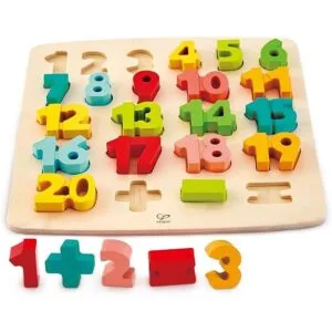 Hape Chunky Número y Contar Puzzle Juguetes preescolares_3