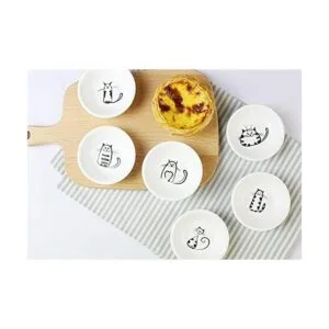 Plato de cerámica súper lindo para gatos mini plato de_4