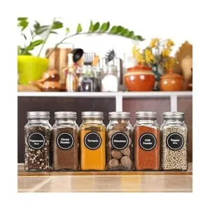 AOZITA 24 tarros de especias de vidrio con etiquetas de_6