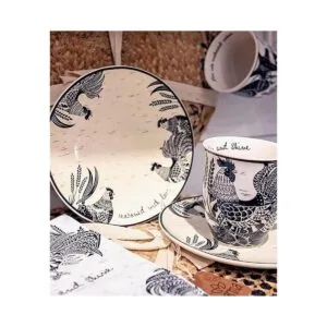 Karma Gifts Toalla de té boho en blanco y negro elefante_4