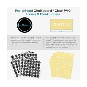 AOZITA 24 tarros de especias de vidrio con etiquetas de_3