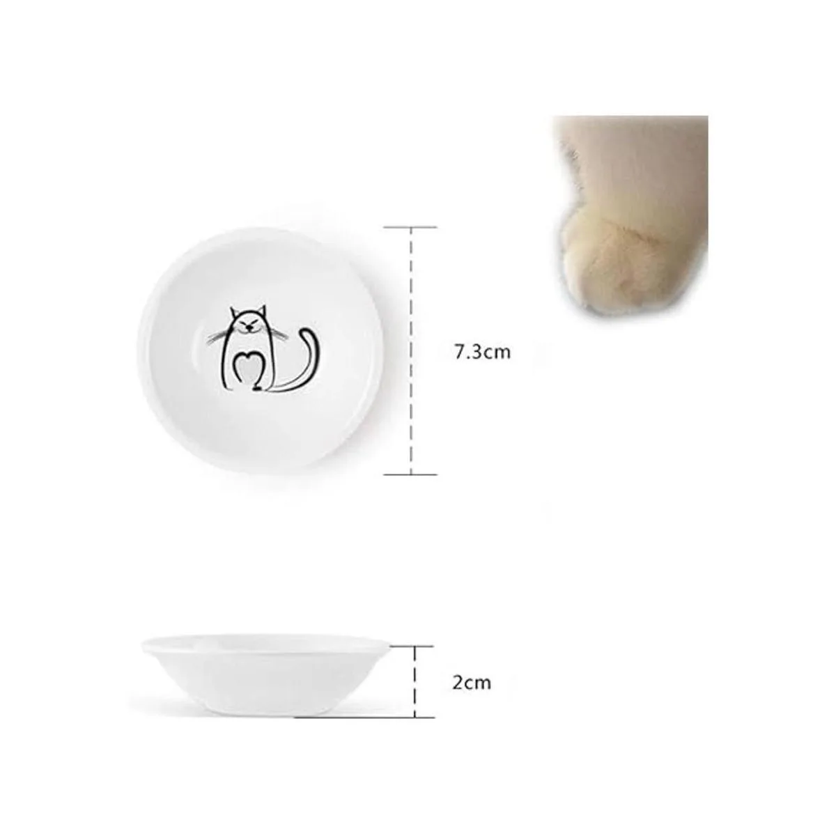 Plato de cerámica súper lindo para gatos mini plato de_6