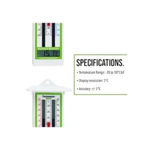 Termómetro digital Max Min para invernadero con diseño_4