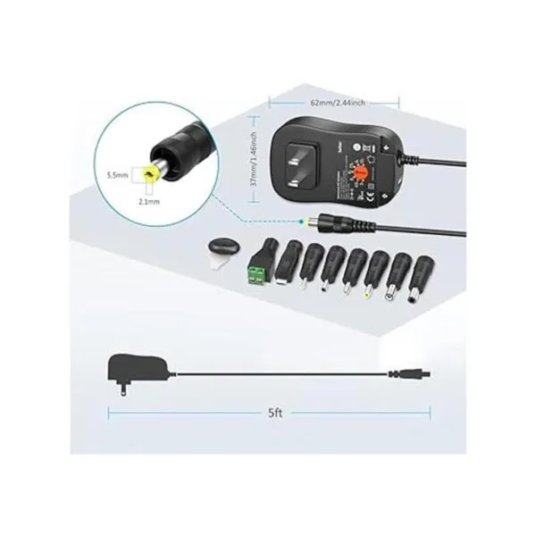 Belker Adaptador universal de 30 W 3 V 4.5 V 5 V 6 V_4