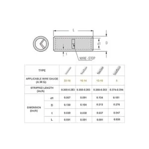 AIRIC Conectores de tope sin aislamiento 100 piezas de_4