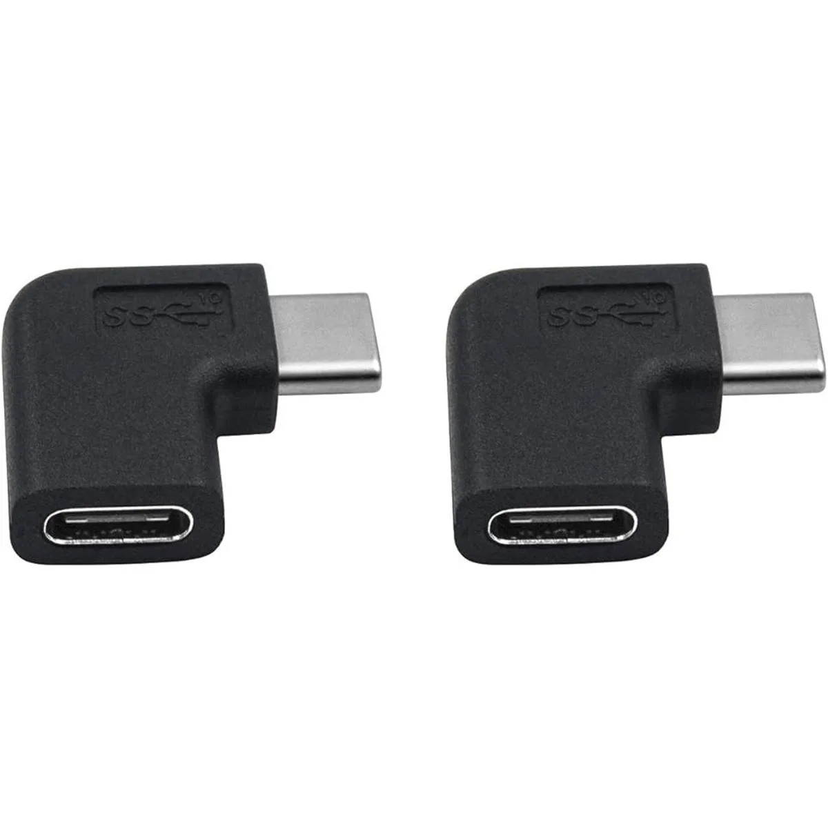 Duttek Paquete de 2 adaptadores USB C en ángulo derecho e_3