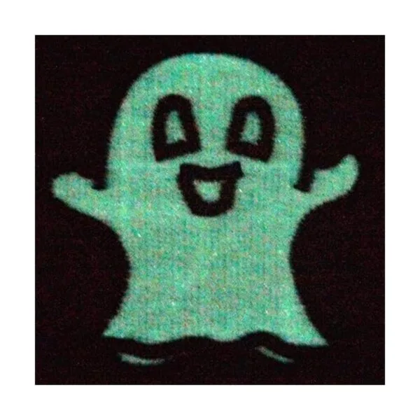 Brilla en la oscuridad Happy Ghost bordado iron on Sew On_4