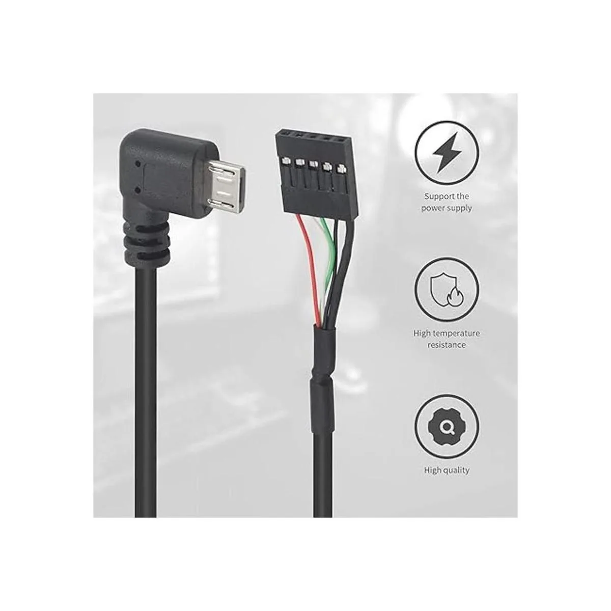 Duttek Cable Dupont de cabezal USB a micro USB ángulo_3